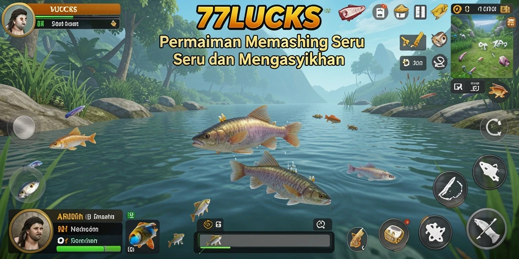 Gameplay memancing seru di 77LUCKS dengan grafik menawan.