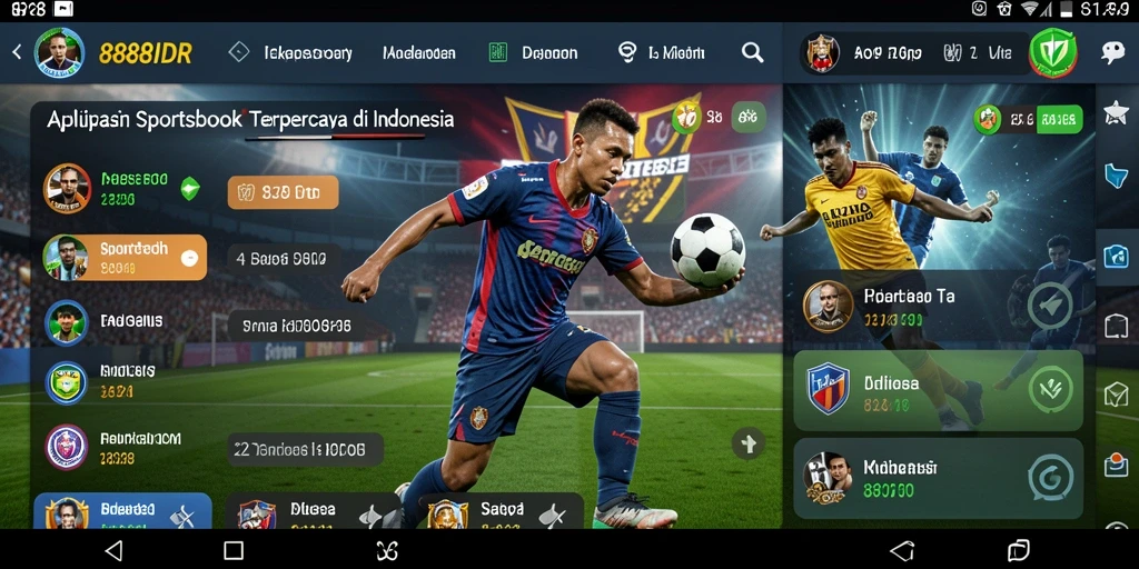 Screenshot utama 888IDR menampilkan tampilan antarmuka Sportsbook yang menarik.