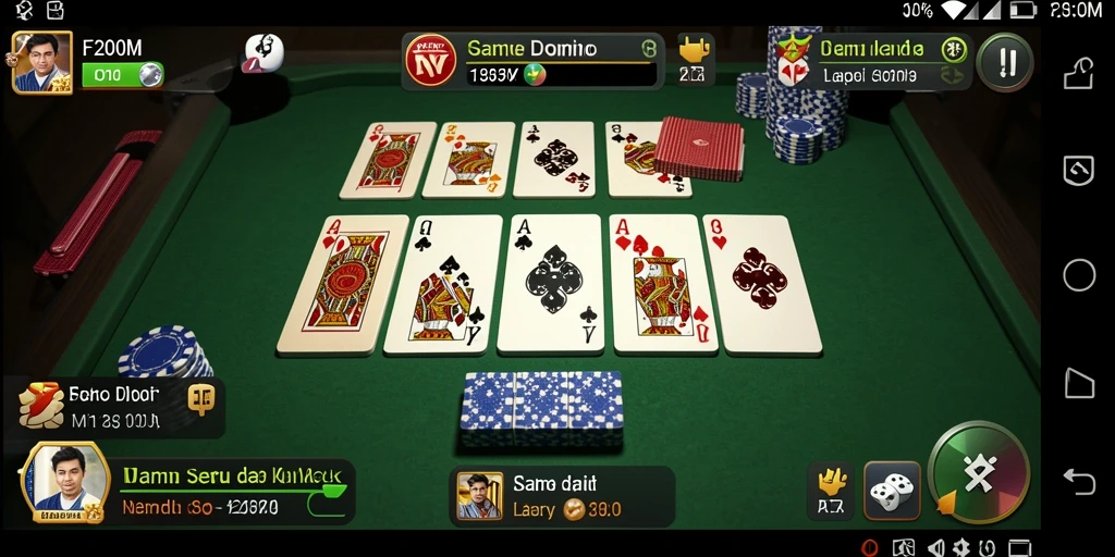 Tampilan gameplay menarik dari F200M dengan papan Domino.