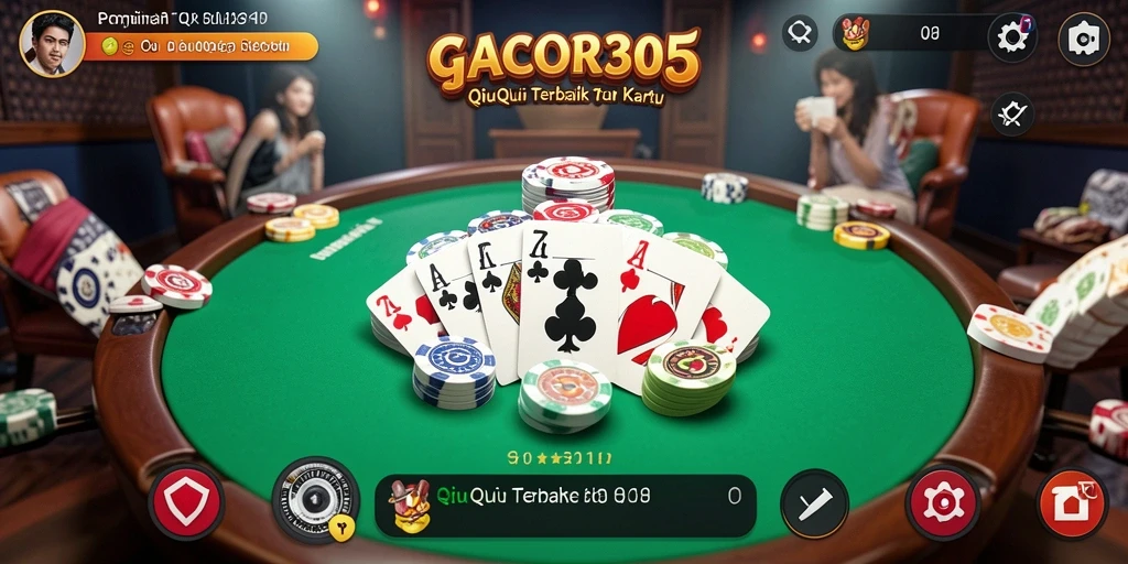 Screenshot GACOR305 menampilkan aksi seru permainan QiuQiu.