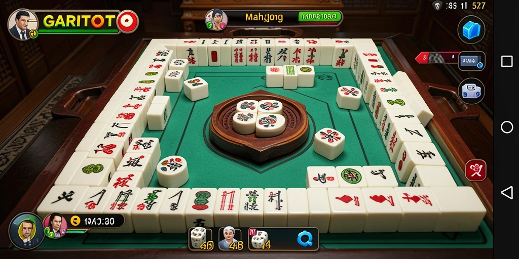 Screenshot utama GARITOTO menampilkan gameplay Mahjong yang memikat.