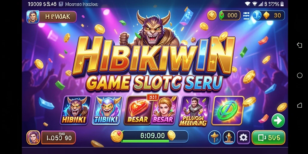Screenshot HIBIKIWIN menampilkan gameplay penuh warna dan dinamis.