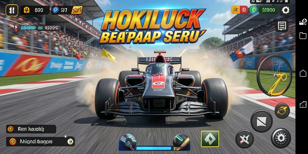 Gameplay HOKILUCK yang mendebarkan dengan perlombaan cepat.