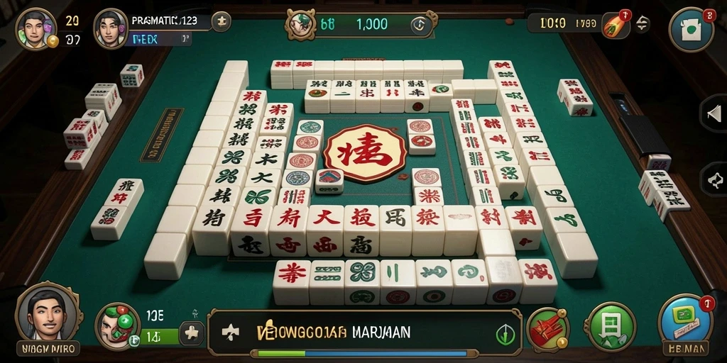 Screenshot utama PRAGMATIC123 saat menampilkan permainan Mahjong yang seru.