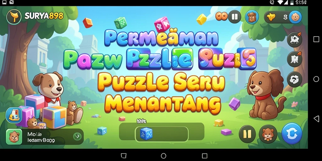 Tangkapan layar SURYA898 menampilkan gameplay puzzle yang memikat.