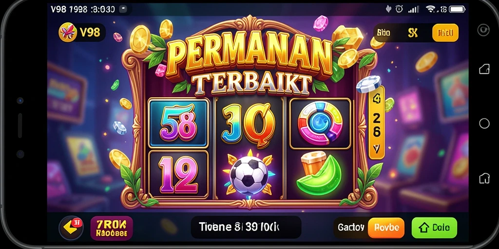 Tampilan gameplay slot V98 yang mengasyikkan dan penuh warna.