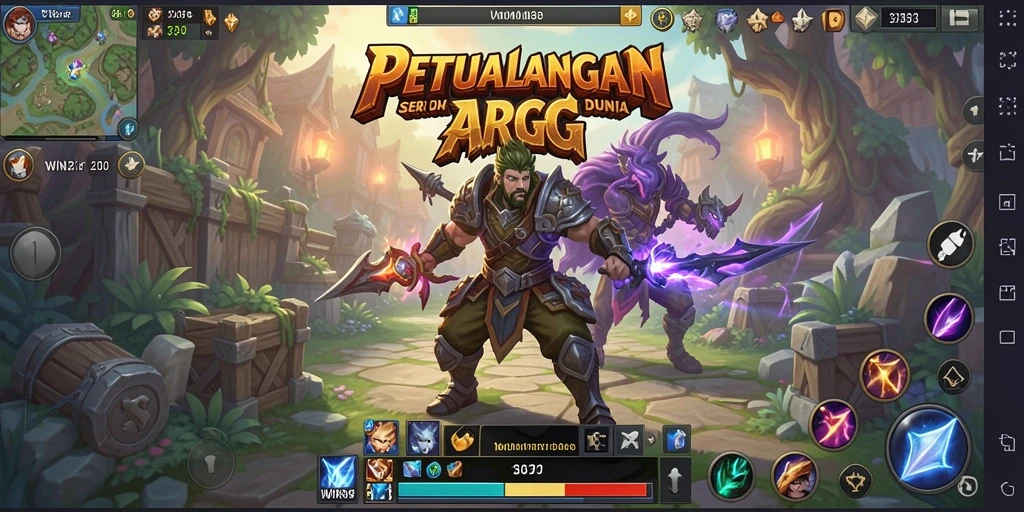 Tangkapan layar utama WIN33 menampilkan aksi pertarungan seru dalam dunia ARPG.