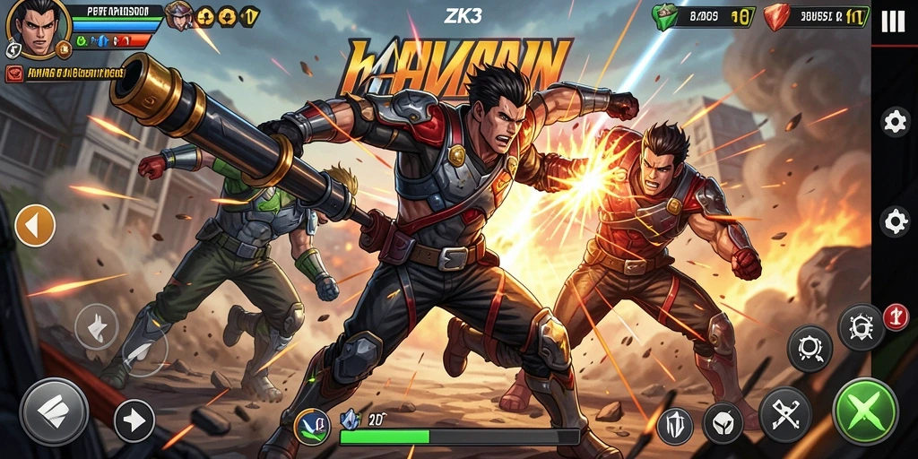Gameplay ZK3 yang mendebarkan dan penuh aksi.